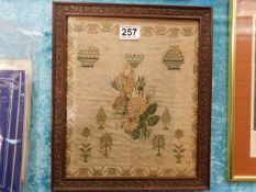 An early Victorian framed sampler Mary Bickford 10