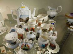 A quantity of Cornwall related crested ware includ