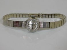 A ladies Omega 9ct gold wrist watch
