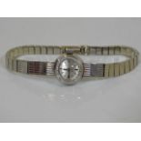 A ladies Omega 9ct gold wrist watch