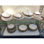 A 41 piece antique Royal Worcester dinner service