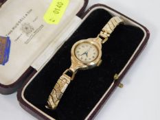 A ladies Tudor Rolex gold wristwatch