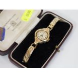 A ladies Tudor Rolex gold wristwatch