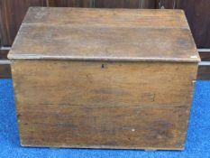 A 19thC. flat topped trunk