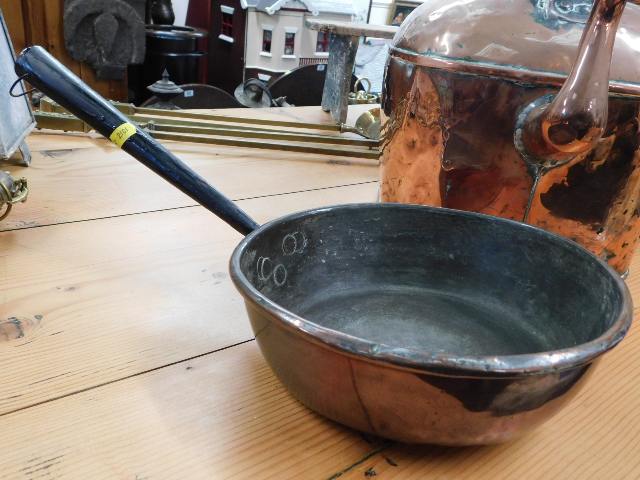 A 19thC. copper pan