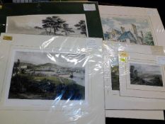 A quantity of mostly 19thC. coloured prints of Tor