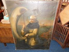 A large 16thC. possibly French & of religious interest depicting St. Peter approx. 51in x 39in