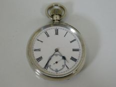 A J. W Benson silver top wind pocket watch inscrib
