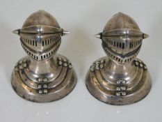 A pair of silver George Unite salts originally fro
