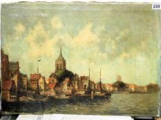 An unsigned impressionist Dutch 19thC. oil on canv