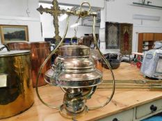 A 19thC. Sherwood brass & copper ships lantern