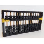 A Chinese wooden abacus