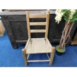 A rare 17thC. Irish elm farmhouse chair