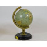 A 1950's Chad Valley tin plate globe