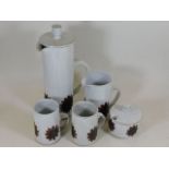 A retro Briglin pottery coffee set