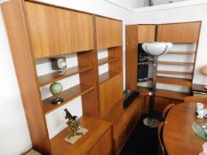 A 1970's retro G-Plan teak full corner suite compr