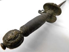 An antique continental sword, probably Italian, ap