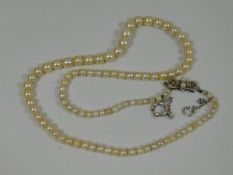 An early 20thC. set of cultured pearls with 9ct wh