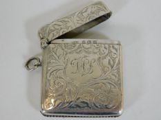 A Victorian silver vesta case