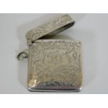 A Victorian silver vesta case