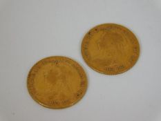 Two 22ct gold half sovereigns 1896 & 1898