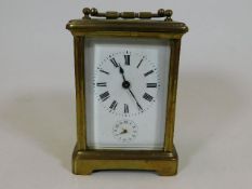 A 19thC. French brass carriage clock