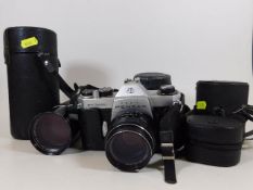 A Pentax spotmatic Asahi 33mm film camera & access