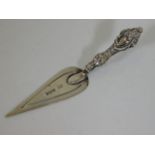 A hallmarked silver bookmark