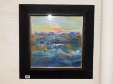 A framed impressionist oil on panel by Ms. Malaity