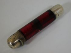 A Victorian double ended scent bottle