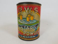 An early 20thC. CWS lemon custard powder tin