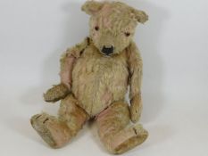 A 1920's Steiff style teddy bear a/f