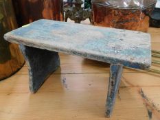 A 19thC. painted elm stool