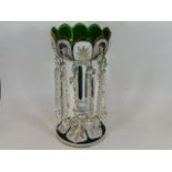 A 19thC. Bohemian glass lustre with stapled restor