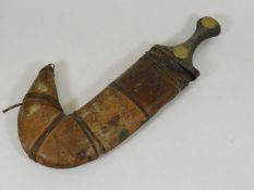 An Islamic arabian Jambiya dagger with sheaf