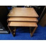 A 1970's retro G-Plan teak nest of tables