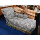 A retro style upholstered daybed