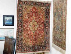A Persian Isfahan Seirafian style carpet 60in x 40