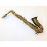 A bespoke hand made brass saxophone
