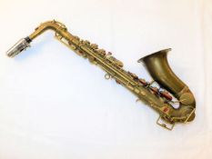 A bespoke hand made brass saxophone