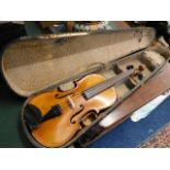 An early 20thC. violin, restrung