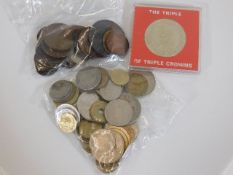 A quantity of 19thC. copper coinage & other coins