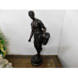 A large 19thC. French bronze figure depicting fema