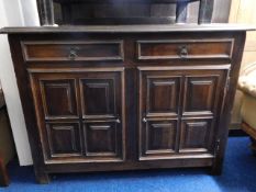 A substantial 18thC. French chestnut buffet with s