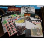 A quantity of vinyl LP's including Beatles, Rollin