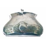 George V engraved silver purse, Birmingham 1917 Condition: