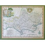 Thomas Kitchin - Four antique hand coloured engraved maps - Devonshire, Dorsetshire, Hampshire and