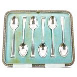 Set of six George V silver egg spoons, Sheffield 1911, cased Condition: