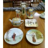 Seven pieces of Royal Doulton Series Ware decorated with Shakespearian characters Condition: