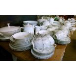 Extensive Noritake 'Rowena' porcelain dinner and tea service (part shelf) Condition:
